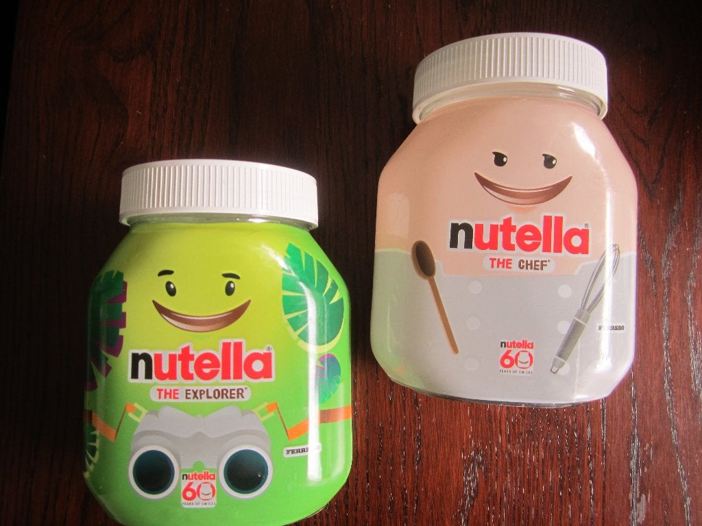 2 NUTELLA POTTEN 60 JAAR NUTELLA ( LEEG ), Ophalen