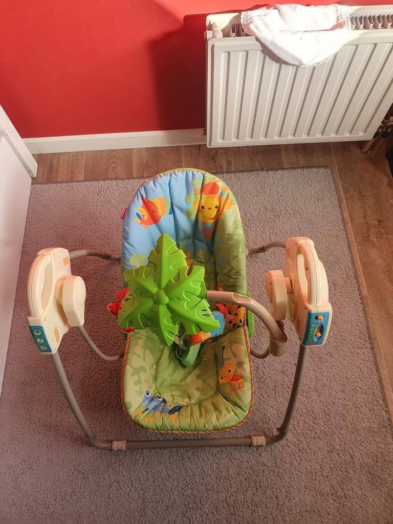 Fisher-Price Schommelstoel & Boxkleed, Ophalen, Gebruikt, Overige typen, Met geluid