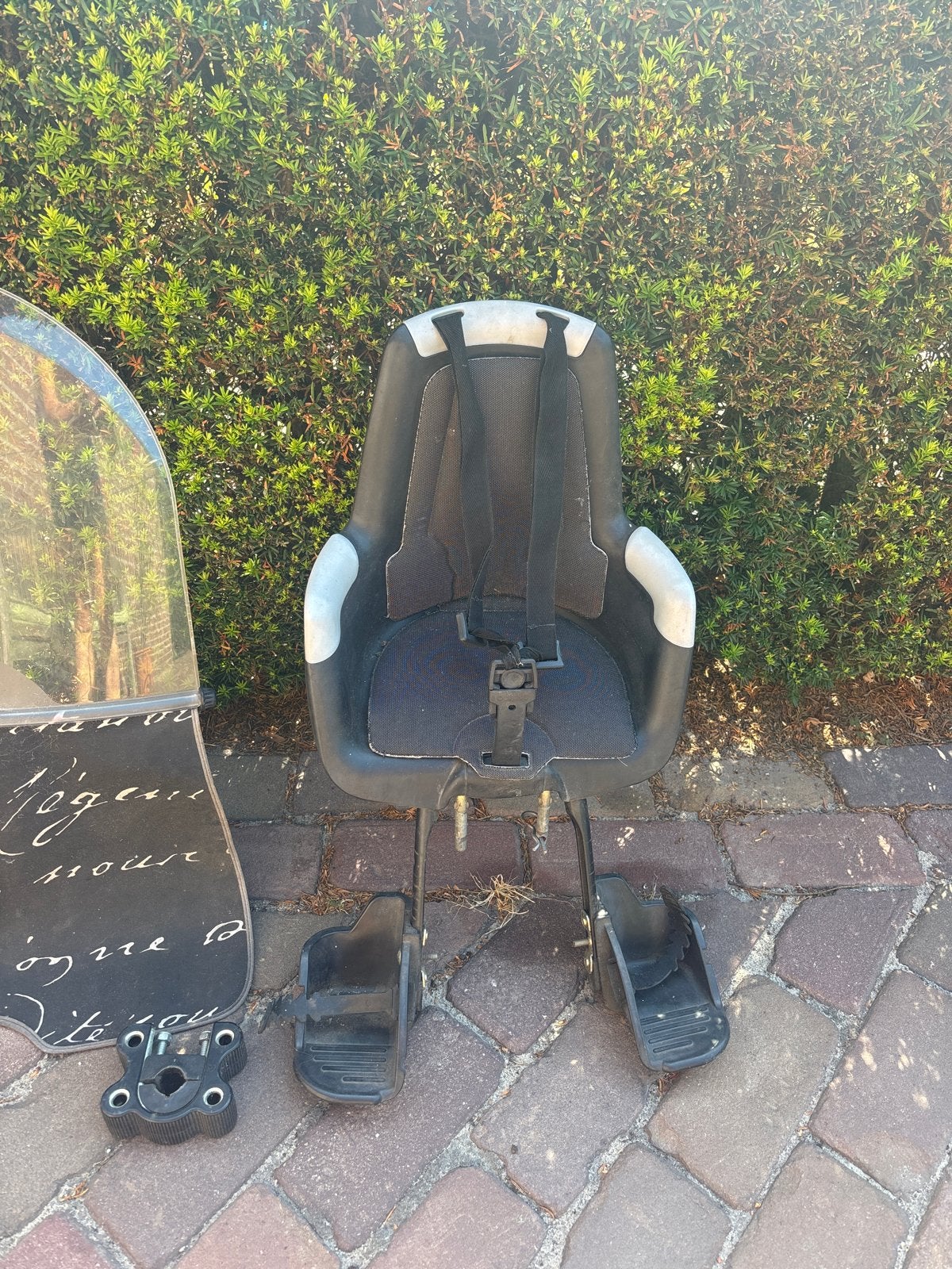 Gratis fietsstoeltje met windscherm - Gebruikt, Voorzitje, Ophalen of Verzenden, 0 t/m 13 kg, Gebruikt