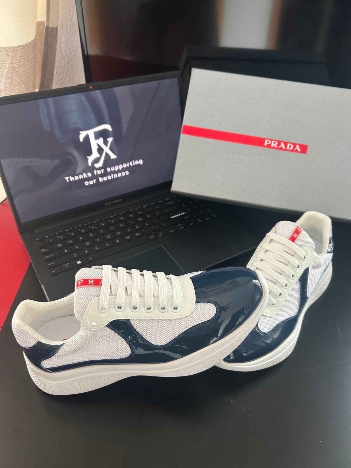 Prada cups herenschoenen - NIEUW, Blauw, Nieuw, Ophalen of Verzenden, Sneakers of Gympen