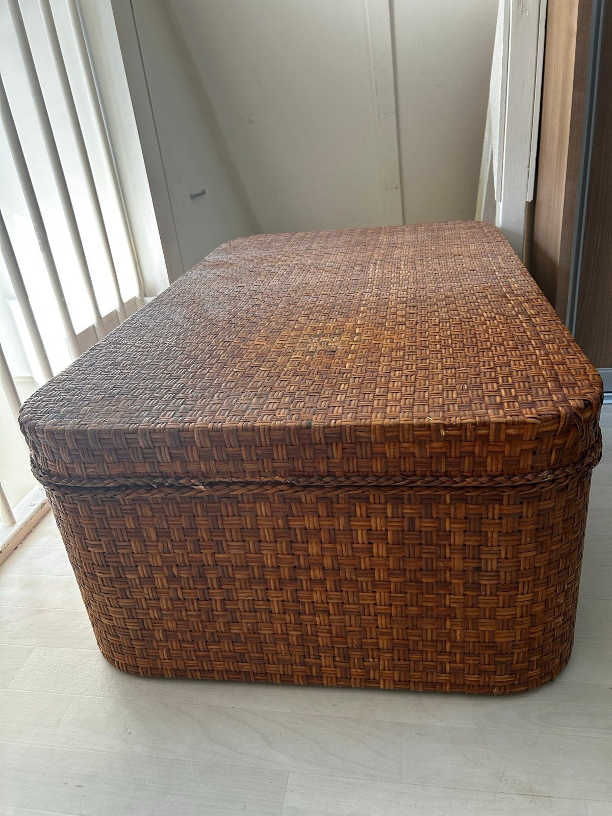 Rieten kist met houten binnenkant - 105x65x37 cm, Ophalen, Gebruikt, 100 tot 150 cm, 5 – 50