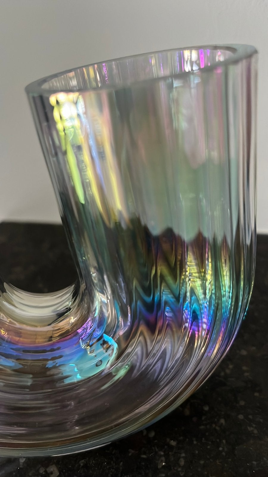 Vaasje glas, Overige kleuren, Ophalen of Verzenden, Minder dan 50 cm, Glas