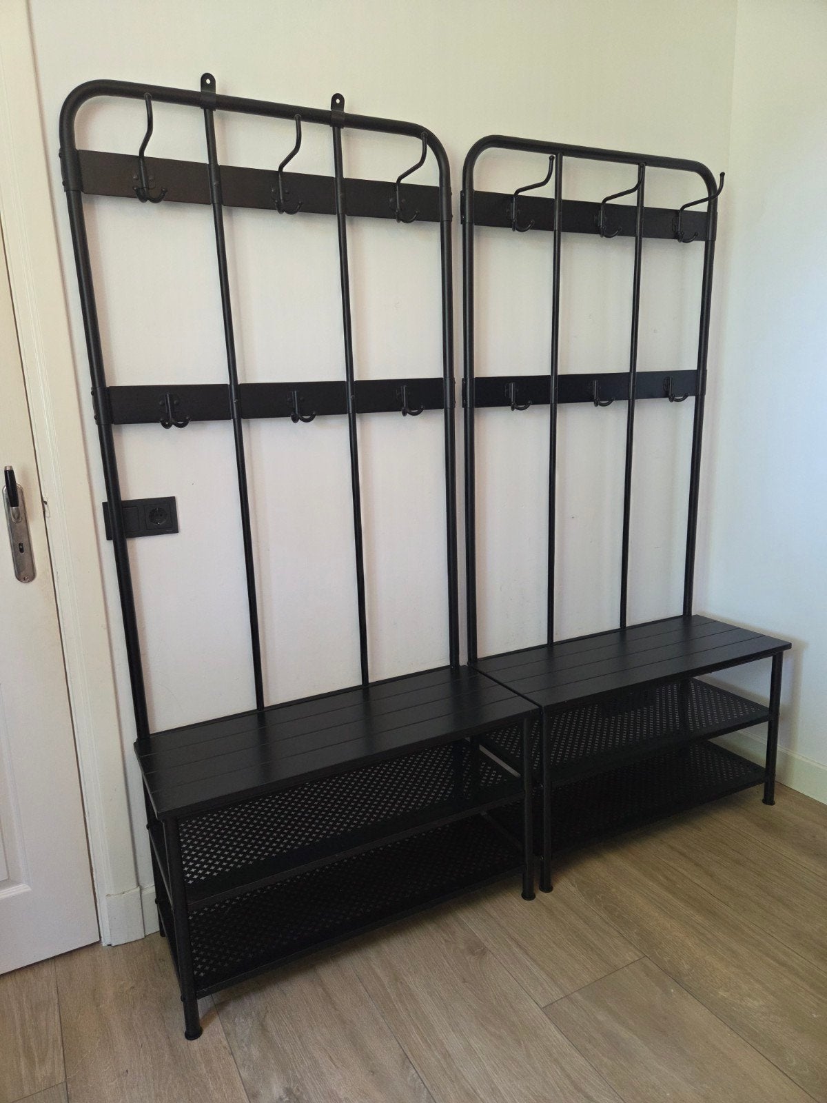 NIPÅSEN Kapstok 2x, Huis en Inrichting, Ophalen, Hout, Wandkapstok, Minder dan 100 cm