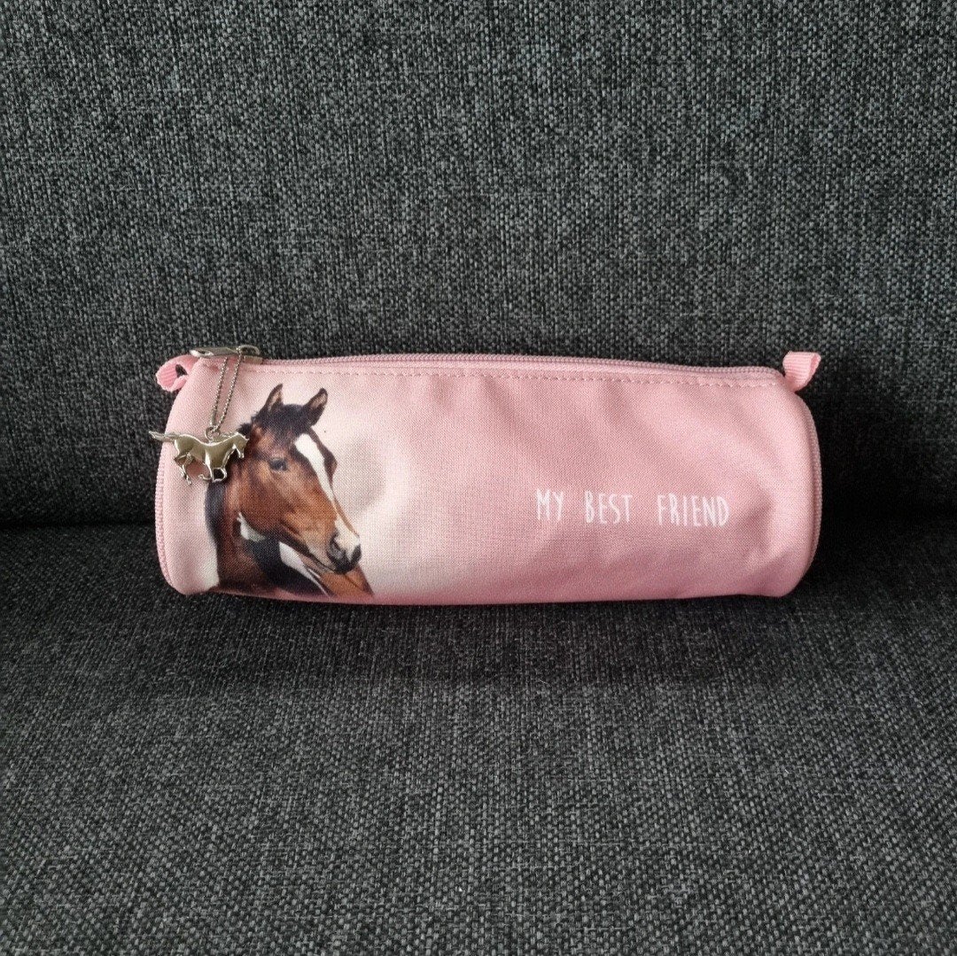 Paarden etui roze met paard horse, Ophalen of Verzenden