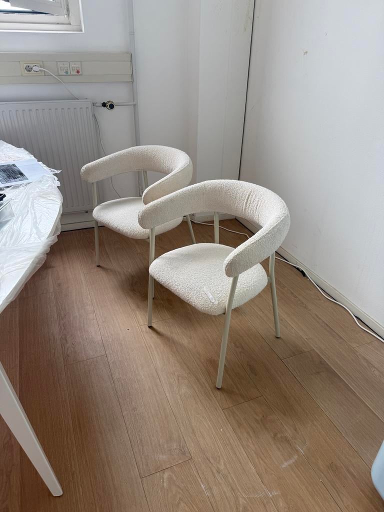 Sklum stoelen met lichte verkleuring op zitvlak, Ophalen, Gebruikt, Twee, Wit