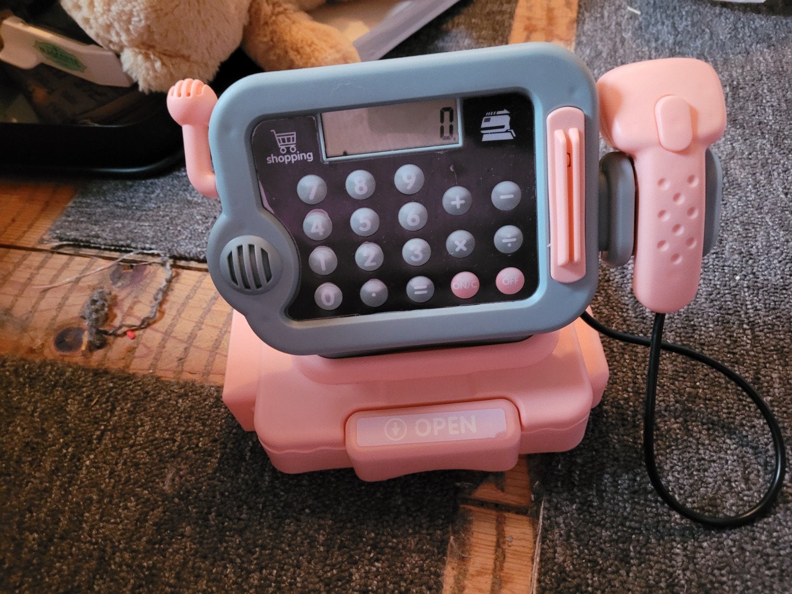 Kinderkassa met geld en pinpas - Speelgoedkassa, Kinderen en Baby's, Ophalen of Verzenden, Zo goed als nieuw