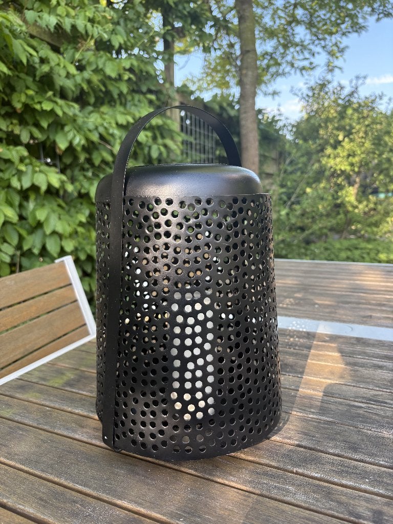 Windlicht / lantaarn zwart (van Ikea) - decoratie bruiloft, Ophalen, Overige materialen, Gebruikt, Minder dan 50 watt
