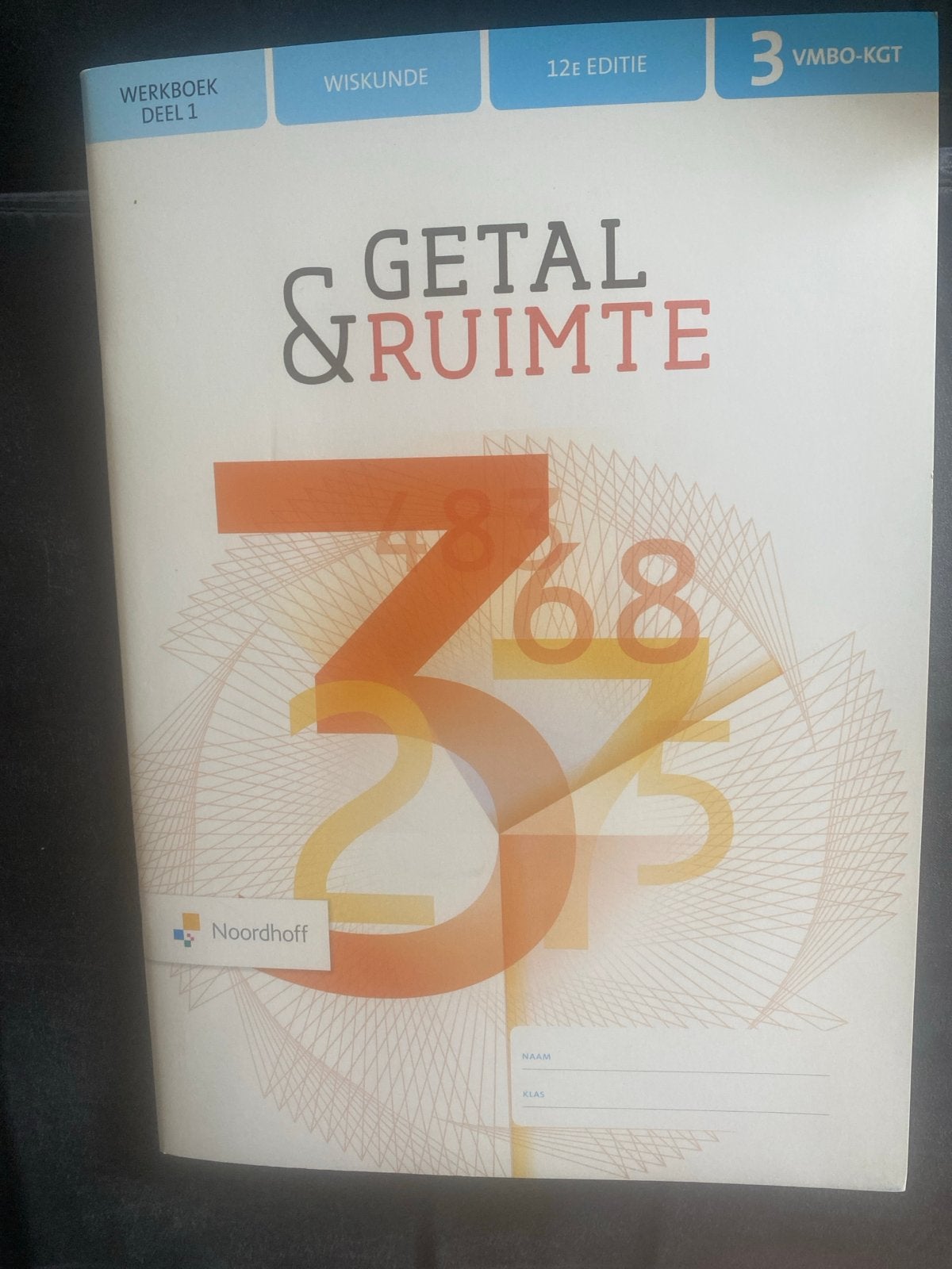 Getal & Ruimte Werkboek Wiskunde 3 VMBO-KGT Deel 1, Ophalen of Verzenden, Zo goed als nieuw, VMBO, Wiskunde A