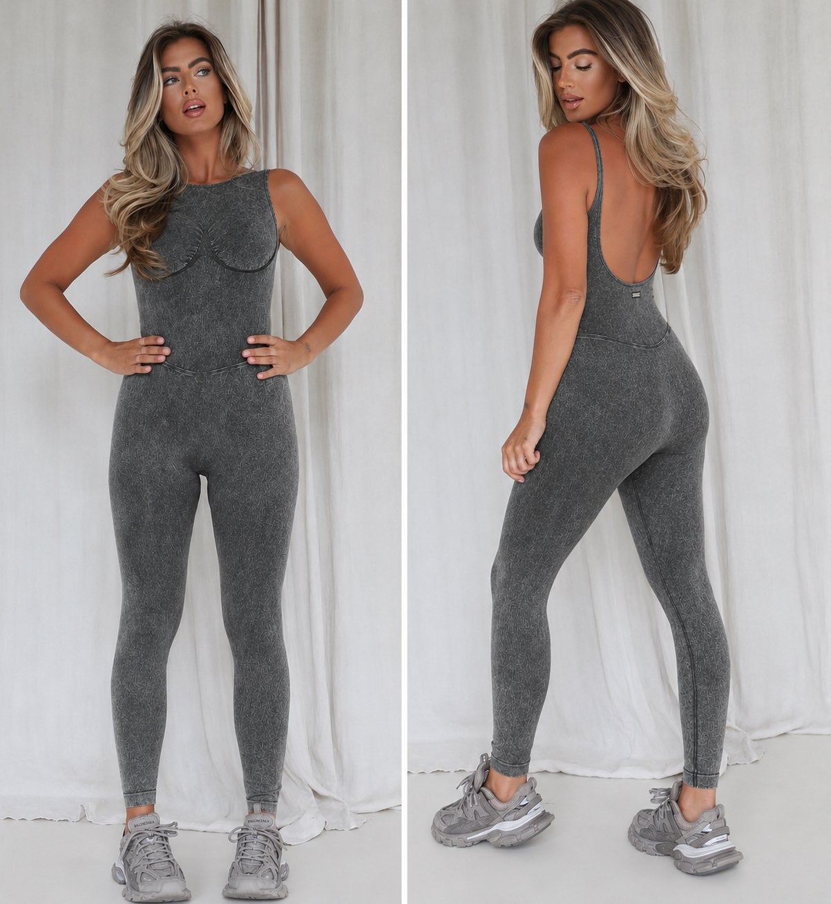 Nieuw! Reinders Jumpsuit Grijs Acid Wash Maat M, Ophalen of Verzenden, Nieuw, Maat 38/40 (M), Grijs