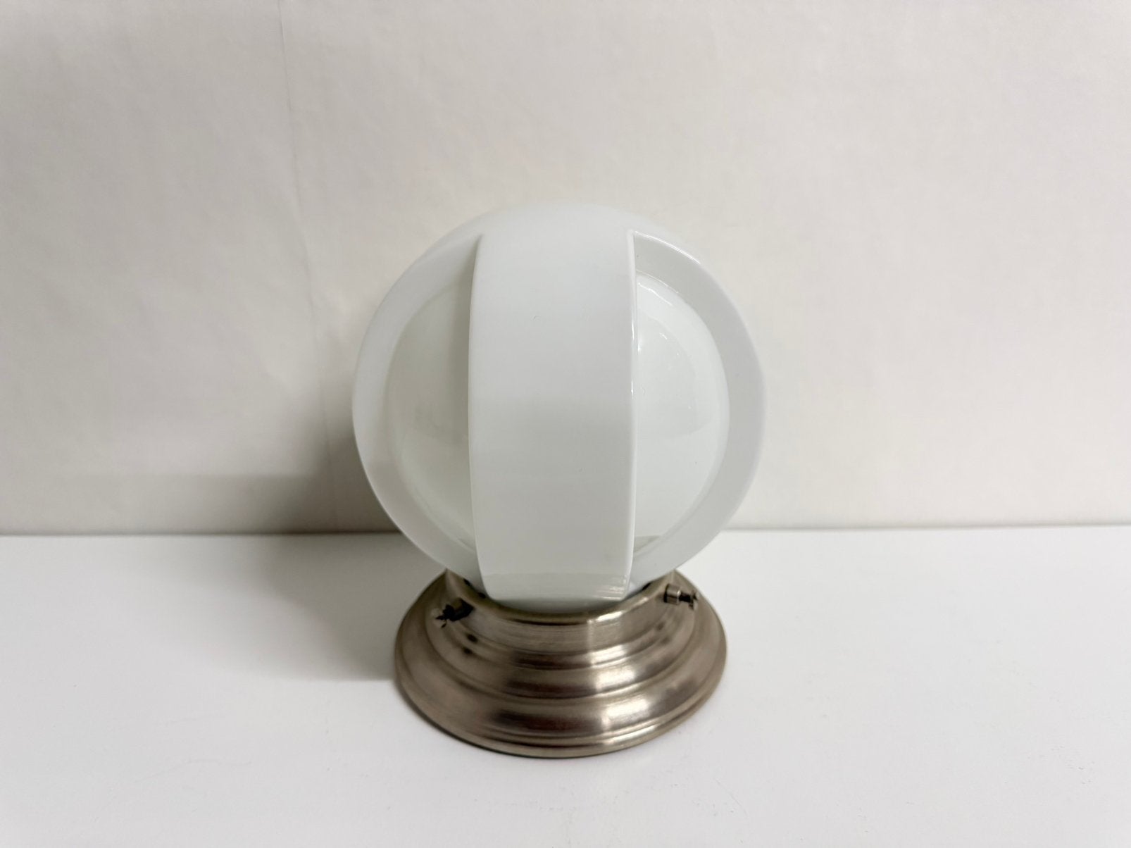 Giso kruisbol witte plafondlamp Art Deco chromen armatuur, Huis en Inrichting, Lampen | Plafondlampen, Ophalen of Verzenden, Zo goed als nieuw