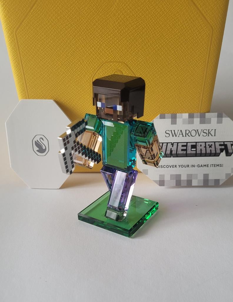 Swarovski Nieuw Minecraft Steve. Kristallijn Shop,, Swarovski@.com, Wattens, Nieuw, Ophalen of Verzenden
