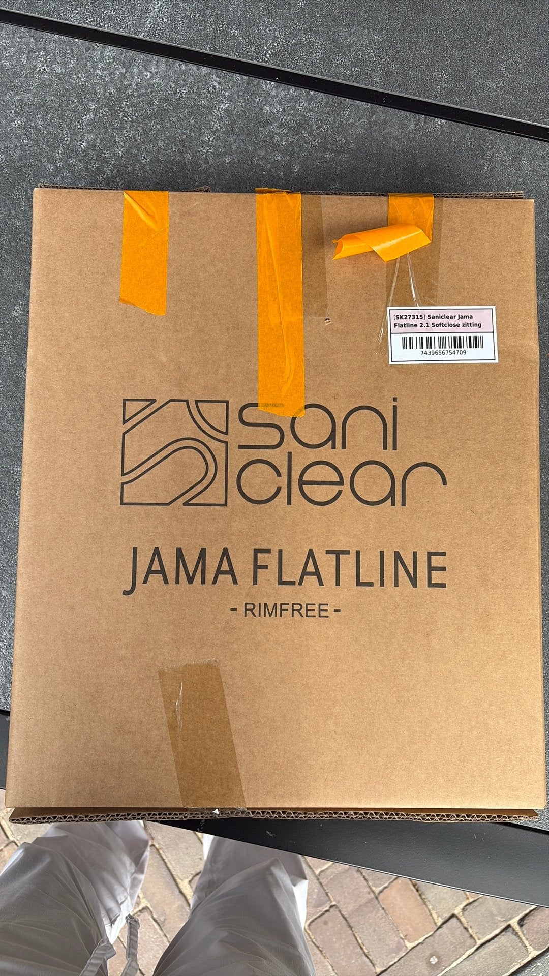 Saniclear Jama flatline toiletbril wit, Ophalen of Verzenden, Nieuw, Toilet