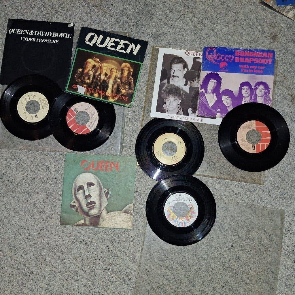 queen - 5 singles, Ophalen of Verzenden, Gebruikt, Pop