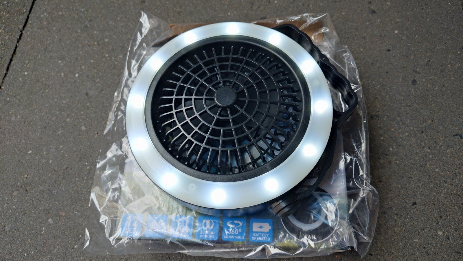 Grundig 2-in-1 Campinglamp & Ventilator, Ophalen of Verzenden
