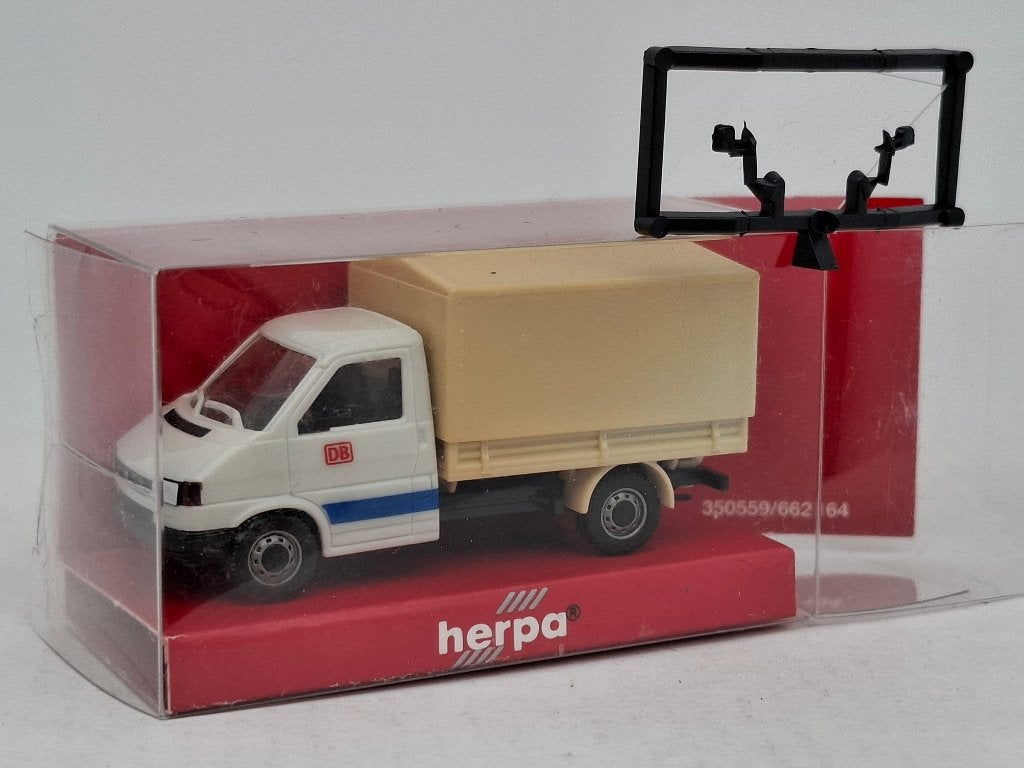 VW T4 met huif - DB Service - Herpa 1/87, Verzenden, Zo goed als nieuw, Auto, Herpa