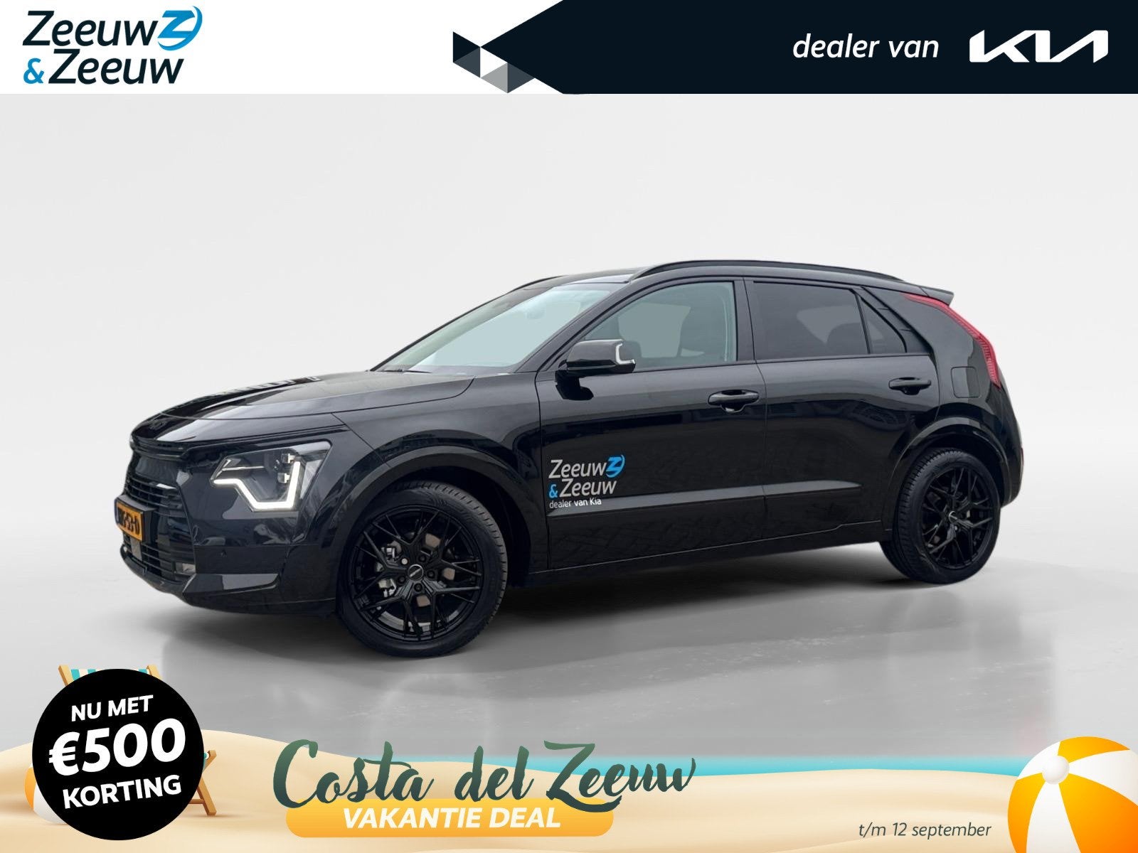Kia Niro 1.6 GDi Hybrid Black Edition | 18 Inch LMV met All-, Auto's, Kia, Euro 6, Origineel Nederlands, Bedrijf, SUV of Terreinwagen