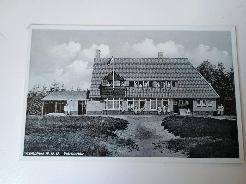 Oude ansichtkaart Kamphuis N.G.B. Vierhouten, Verzamelen, Ophalen of Verzenden