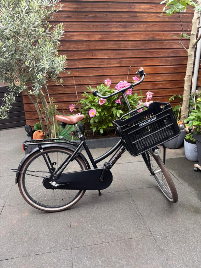 Cortina U4 24 inch transport mini meisjes/dames fiets + krat, Terugtraprem, Versnellingen, Zo goed als nieuw, Minder dan 47 cm