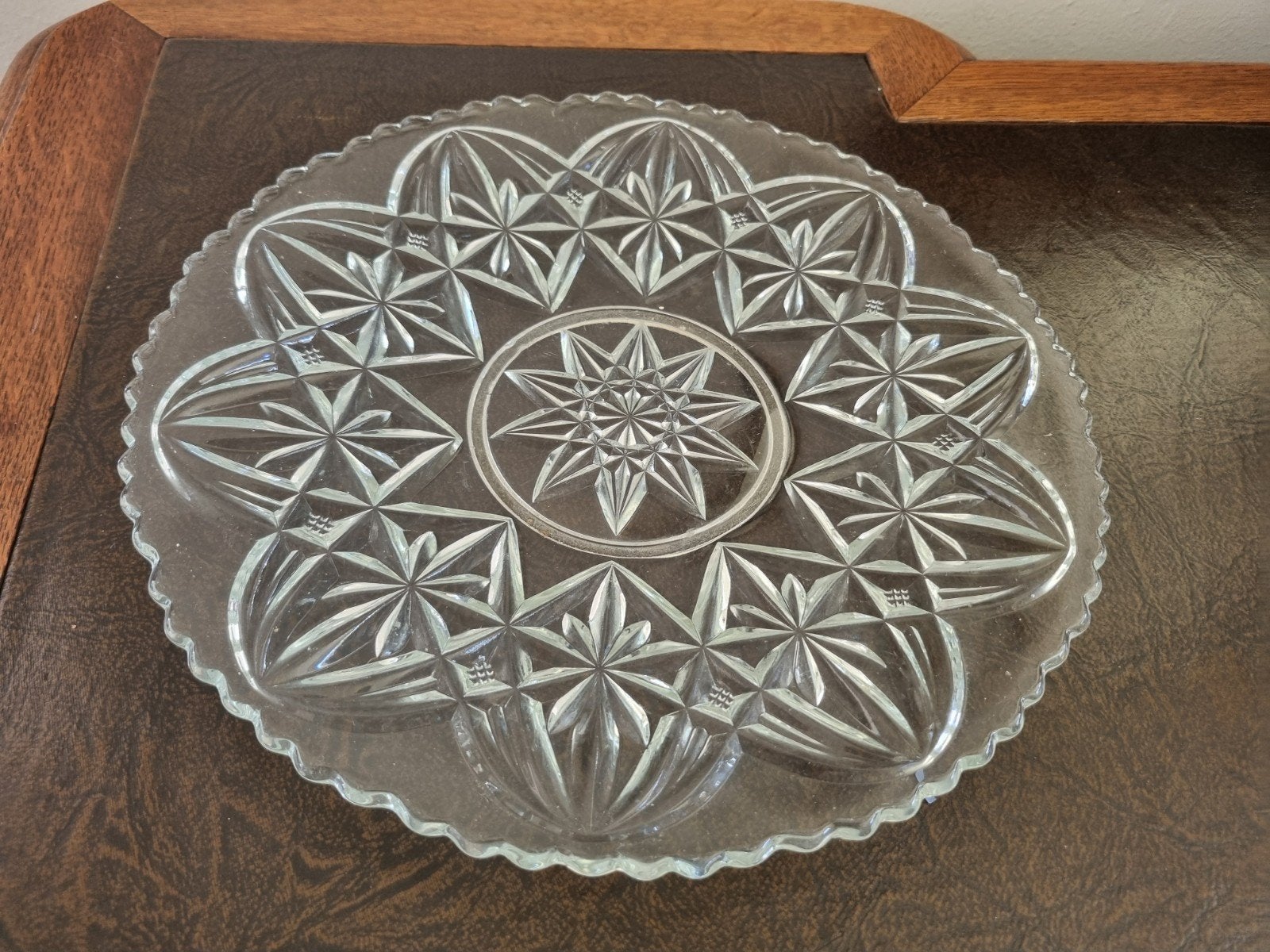vintage glazen  vlaai schotel, Ophalen of Verzenden, Glas, Overige stijlen, Glas of Glazen
