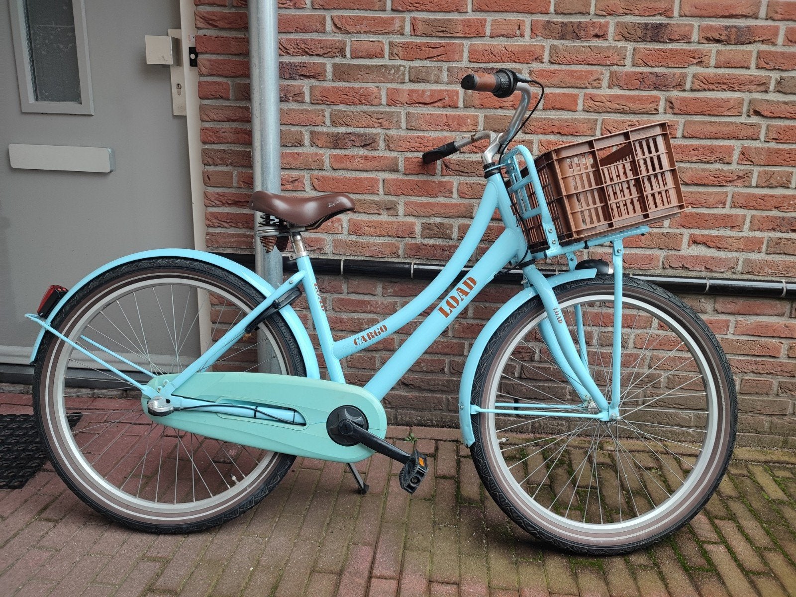 Bikefun Cargo Load 26 inch meisjesfiets met mand, Fietsen en Brommers, Ophalen, Terugtraprem, Gebruikt, Versnellingen