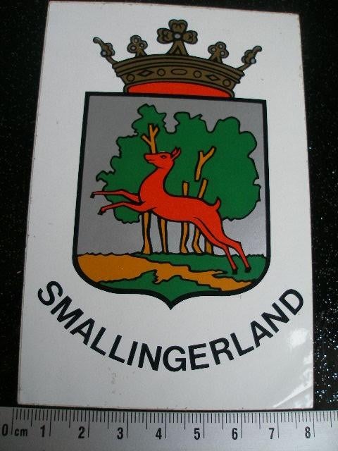 sticker plaats gemeente logo wapen embleem smallingerland, Verzenden, Zo goed als nieuw, Overige typen