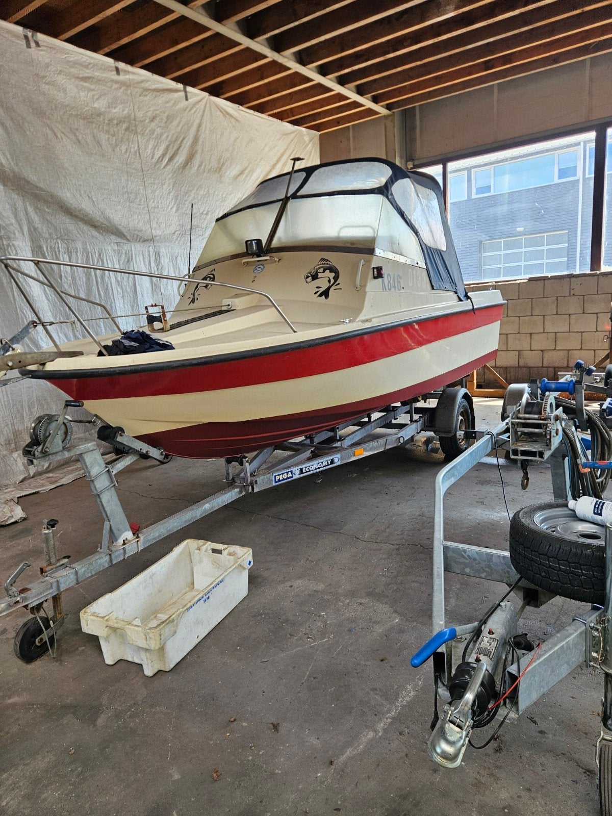 Orka 535 met trailer, Watersport en Boten, Vis- en Consoleboten, Gebruikt, Overige merken, Buitenboordmotor, Ophalen