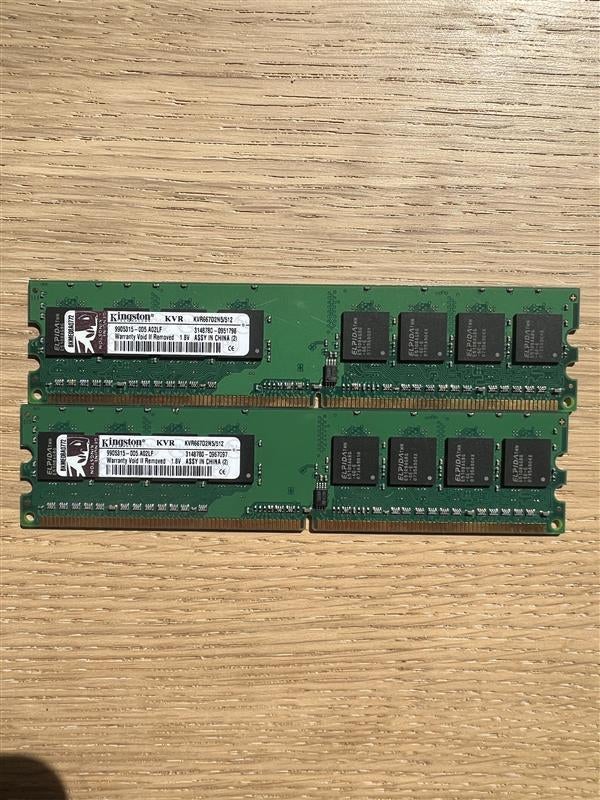 2GB Kingston DDR3 RAM (1333MHz / PC3-10600) – set van 2, Computers en Software, RAM geheugen, Ophalen, Gebruikt, -, DDR3