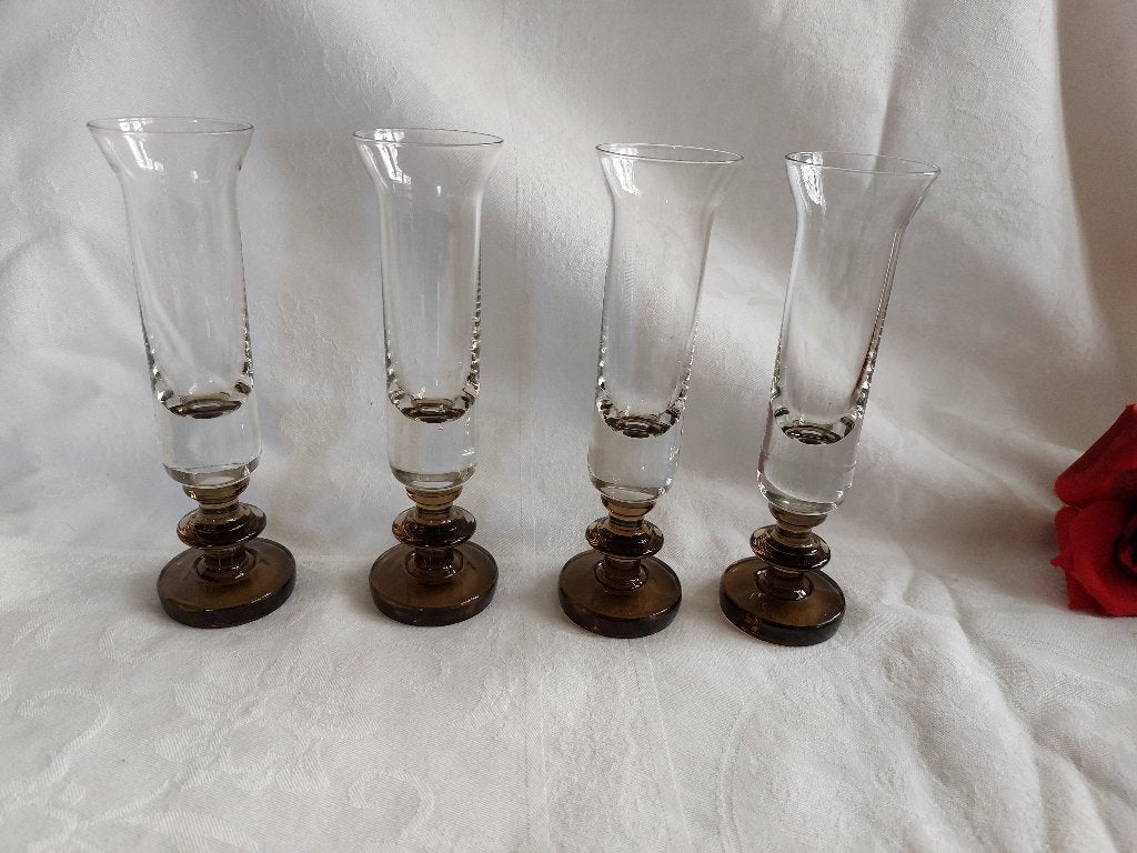 VEMAM | 4 likeur- of shotglazen | Vintage Italiaans, Verzenden