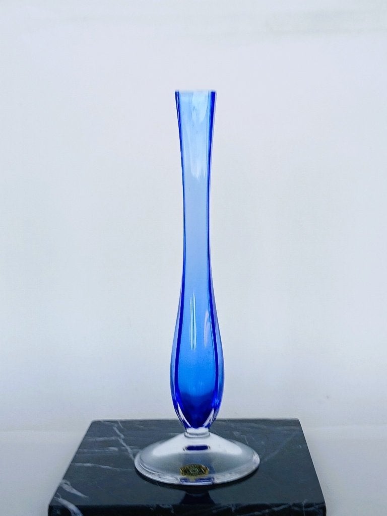 Vaas Solifleur Val St Lambert Kristal, Antiek en Kunst, Antiek | Glas en Kristal, Ophalen of Verzenden