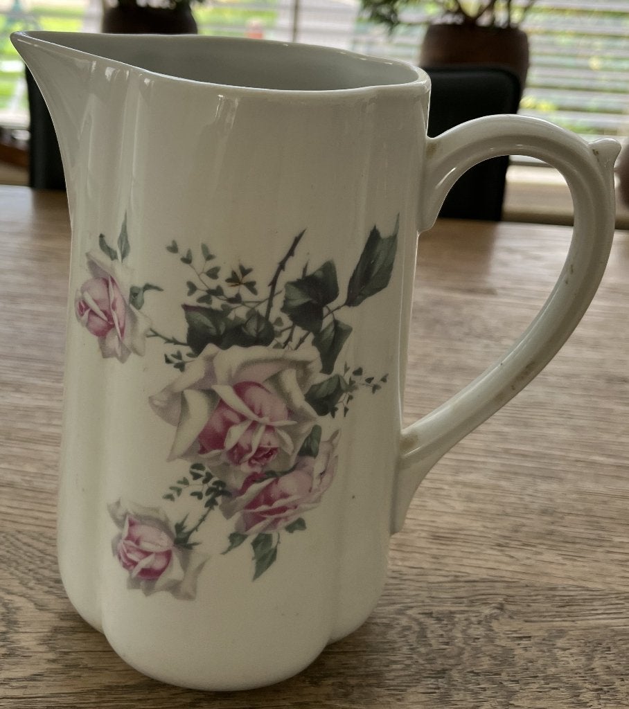 Bloemenvaas, Huis en Inrichting, Woonaccessoires | Vazen, Ophalen, Wit, Zo goed als nieuw, Handgemaakt