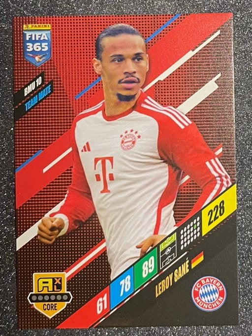 Panini Fifa365 2024    SANÉ    FC BAYERN MÜNCHEN, Verzenden, Zo goed als nieuw, Plaatje