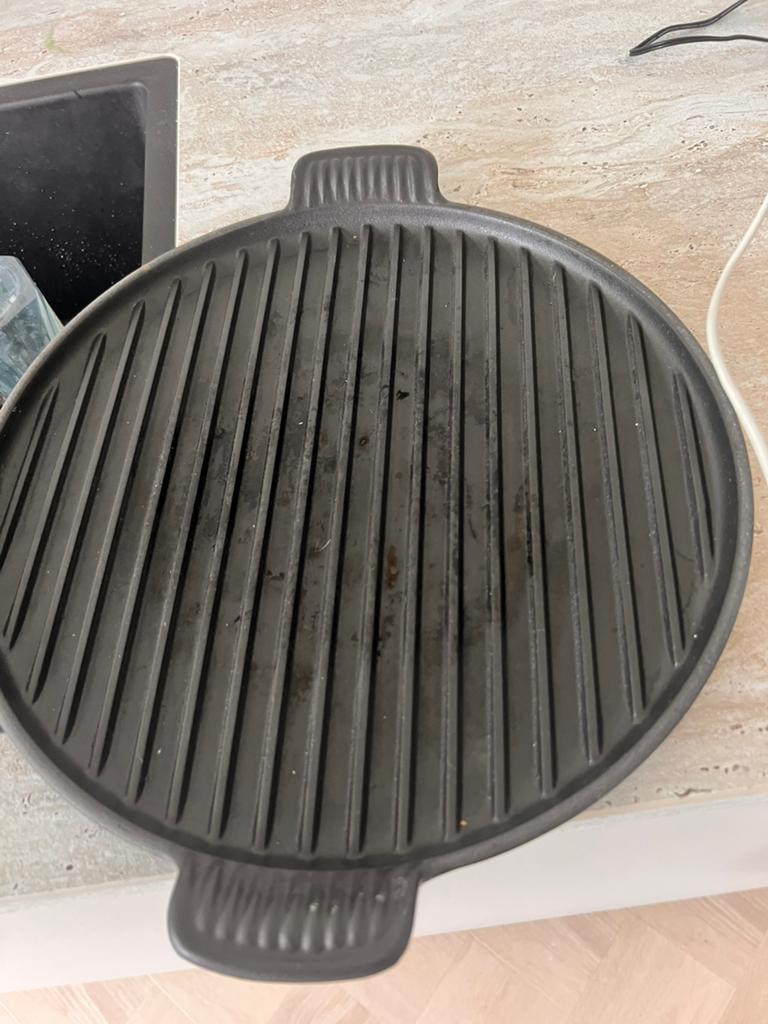 Gietijzeren grillplaat voor inductie, Ophalen, Zo goed als nieuw