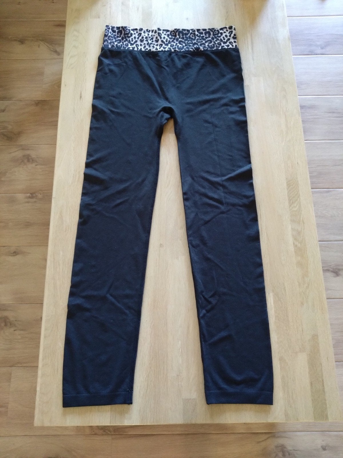 Zwarte legging met luipaardprint tailleband XL/XXL, Zwart, Ophalen of Verzenden, Zo goed als nieuw, FROM PB with love