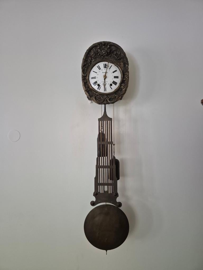 Antieke Franse Comtoise Klok - Berrier à Ambières, Antiek en Kunst, Antiek | Klokken, Ophalen