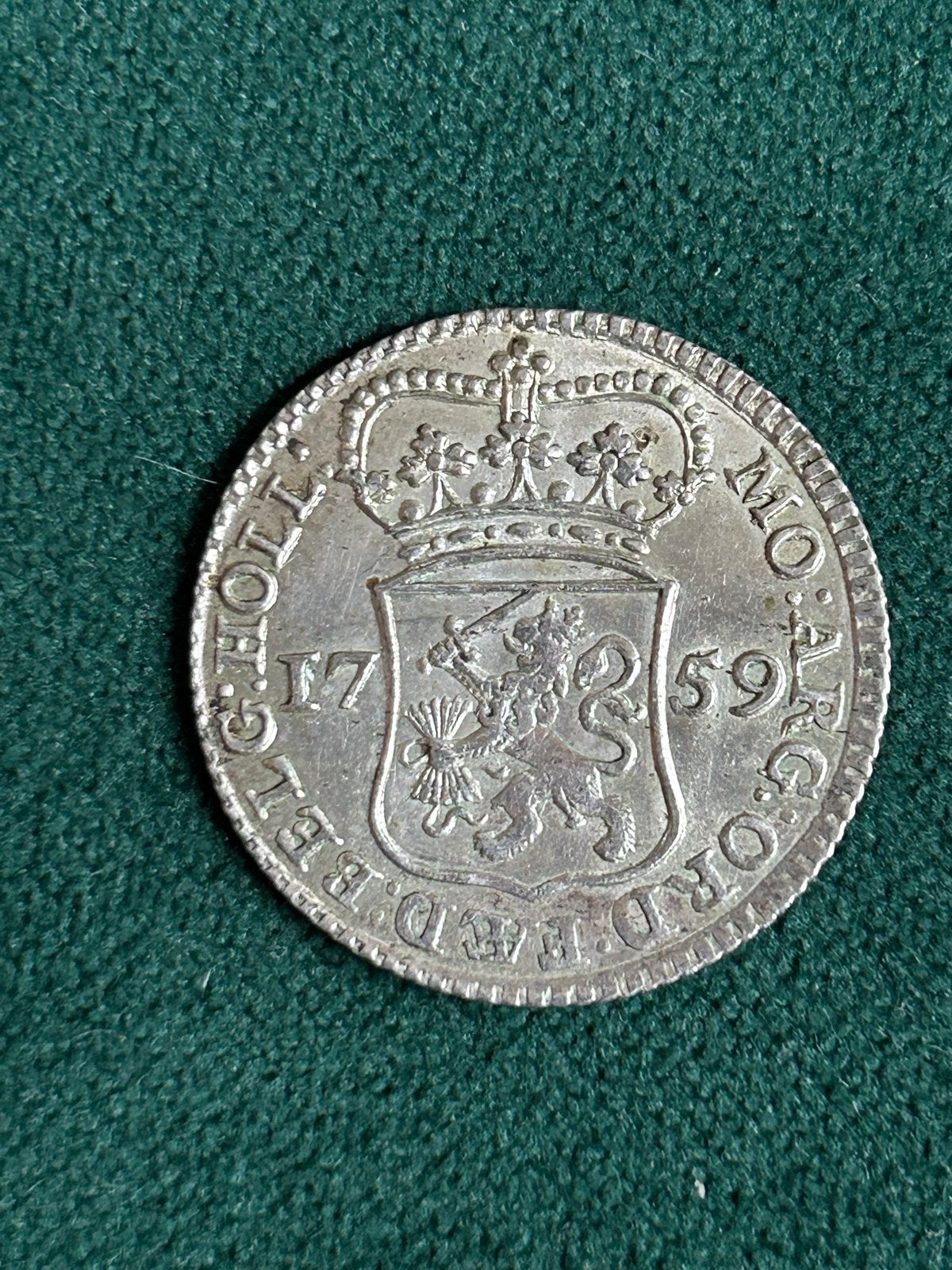 Zilveren 1759 VOC Duit - Vóór Koninkrijk, Postzegels en Munten, Vóór koninkrijk, Zilver, Losse munt, Overige waardes