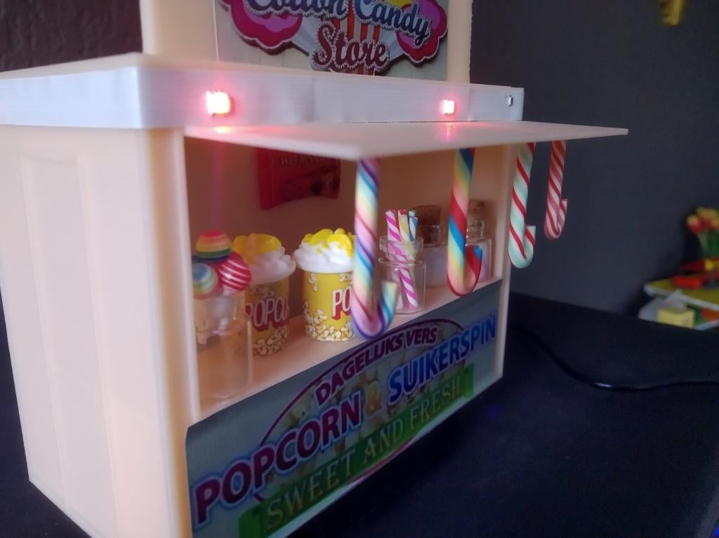 Popcorn Suikerspin Candy Store MINIATUUR, Overige merken, 1:32 tot 1:50, Overige typen, Nieuw