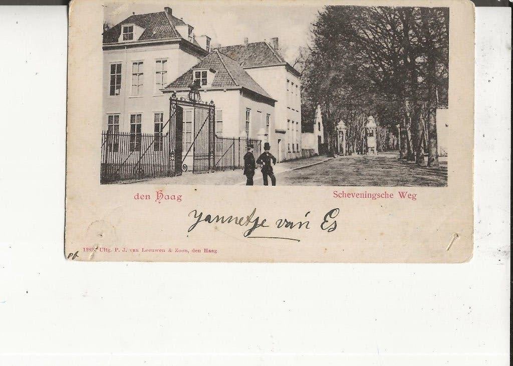 Den Haag Schev Weg naar Oosterend P v Leeuwen 1 jan 1903, Ophalen of Verzenden, Voor 1920, Gelopen, Zuid-Holland