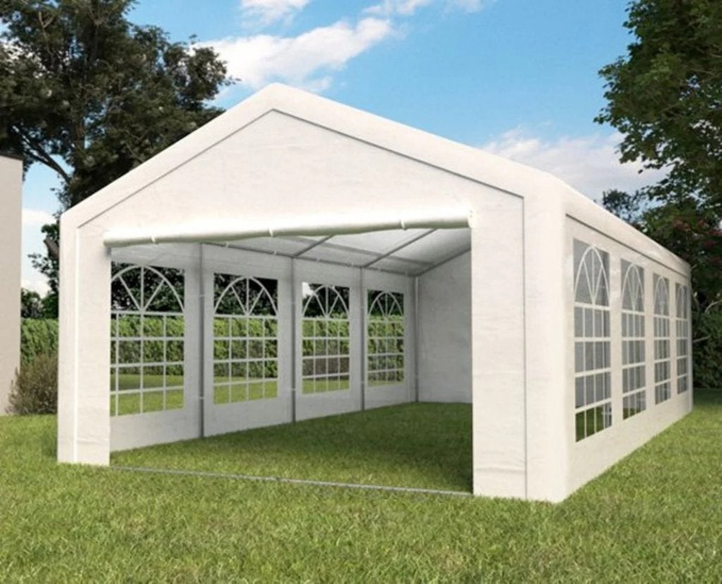 Profi 4x8m Paviljoen Carport Partytent Met Grondframe. Wit, Ophalen of Verzenden, Nieuw, Minder dan 5 meter, Partytent