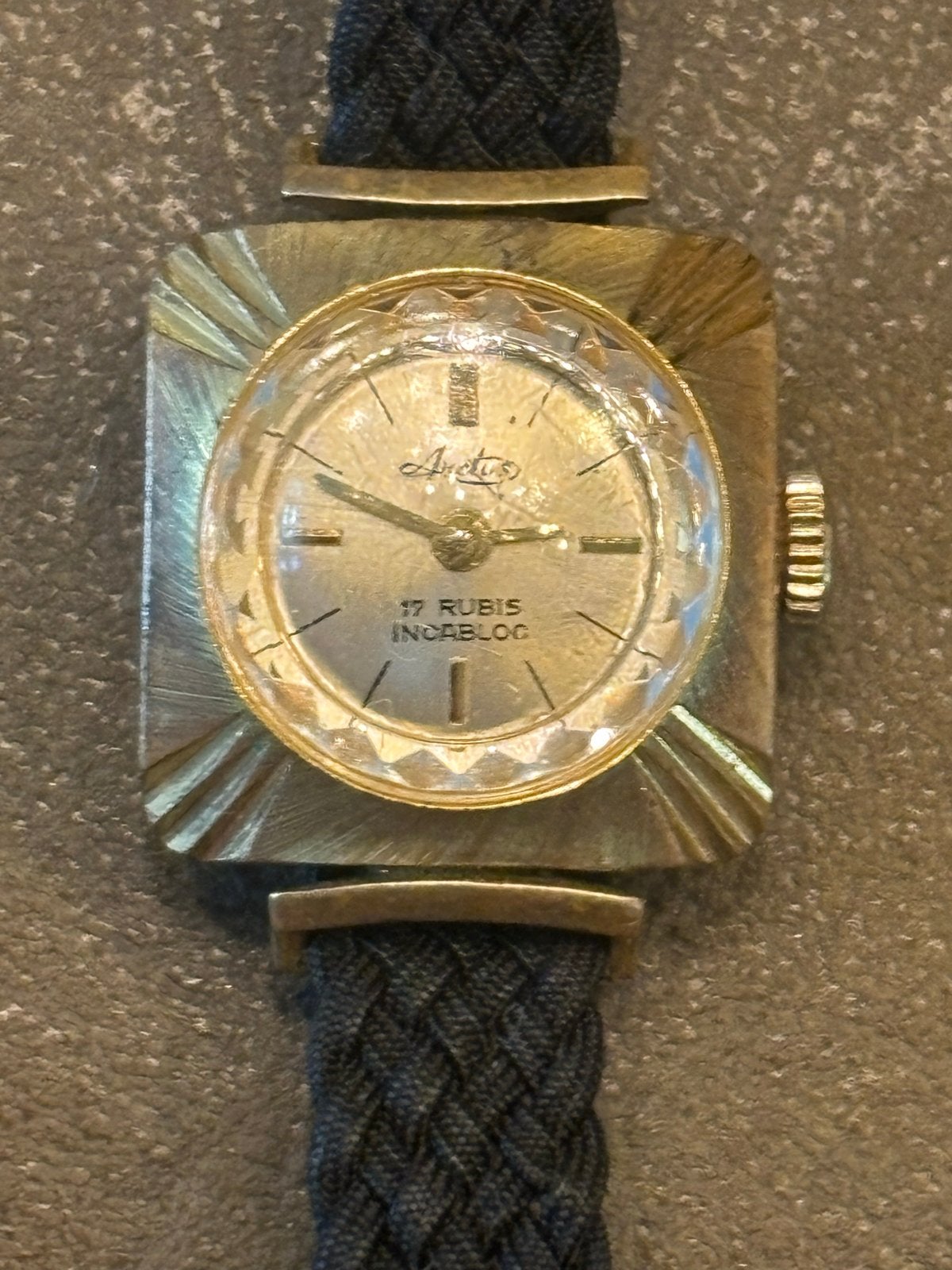 Vintage Anctos Dames Polshorloge - 17 Rubis Incabloc, Overige merken, Overige materialen, Gebruikt, Polshorloge