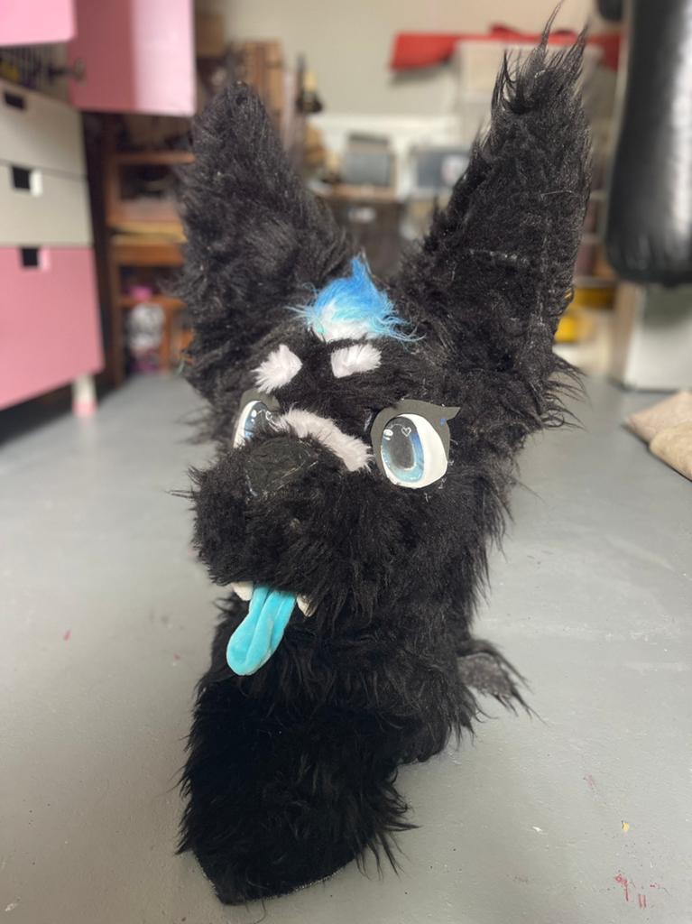 Fursuit hoofd en staart, Hobby en Vrije tijd, Ophalen of Verzenden, Gebruikt