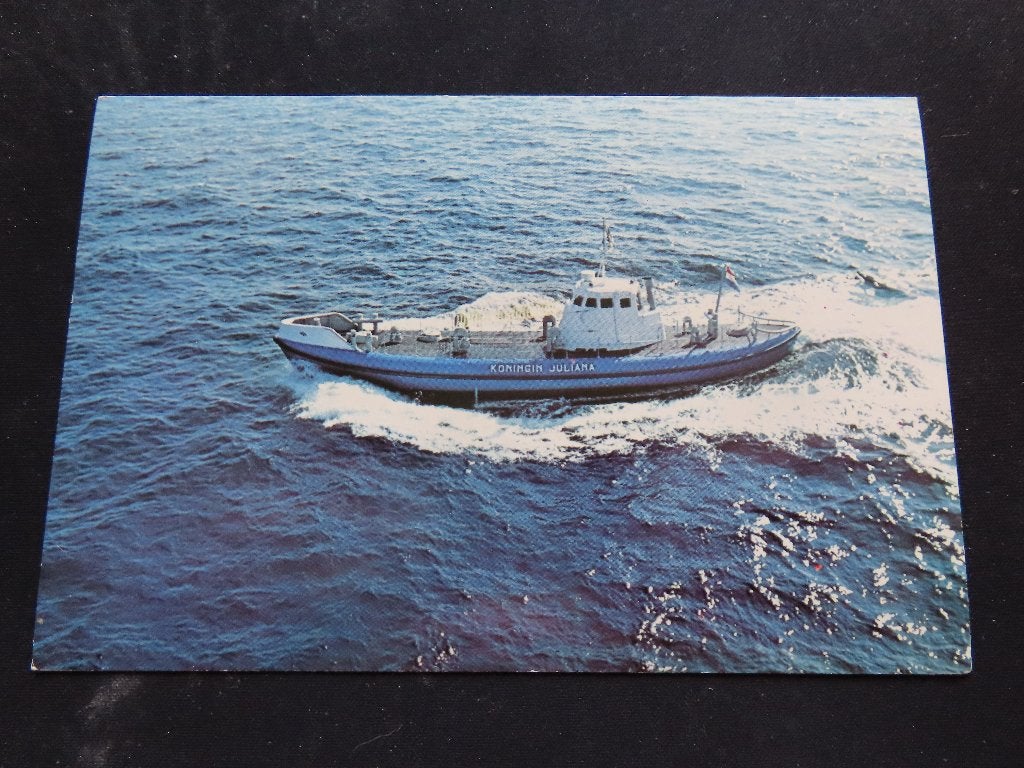 ansichtkaart reddingboot "Koningin Juliana" KNRM, Verzamelen, Ophalen of Verzenden, Zo goed als nieuw, Motorboot, Kaart, Foto of Prent