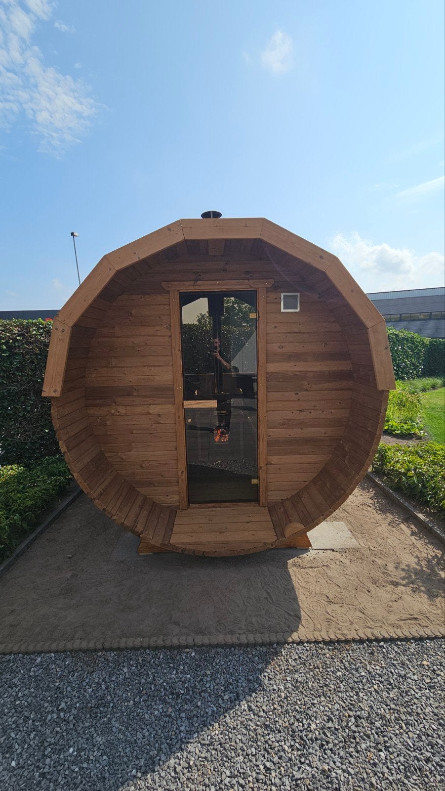 2,5M Barrel Sauna Gratis Levering en Plaatsing - 10% KORTING, Sport en Fitness, Sauna, Ophalen of Verzenden, Nieuw, Complete sauna