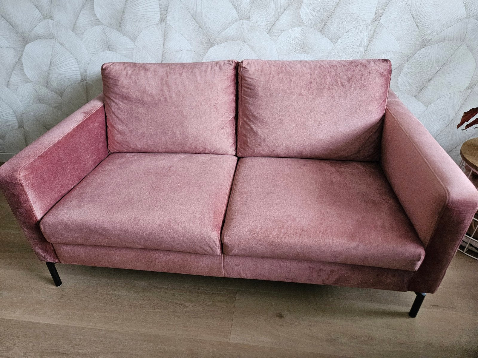 Roze 2-zits bank., Huis en Inrichting, Banken | Bankstellen, Ophalen, 150 tot 200 cm, Tweepersoons, 75 tot 100 cm