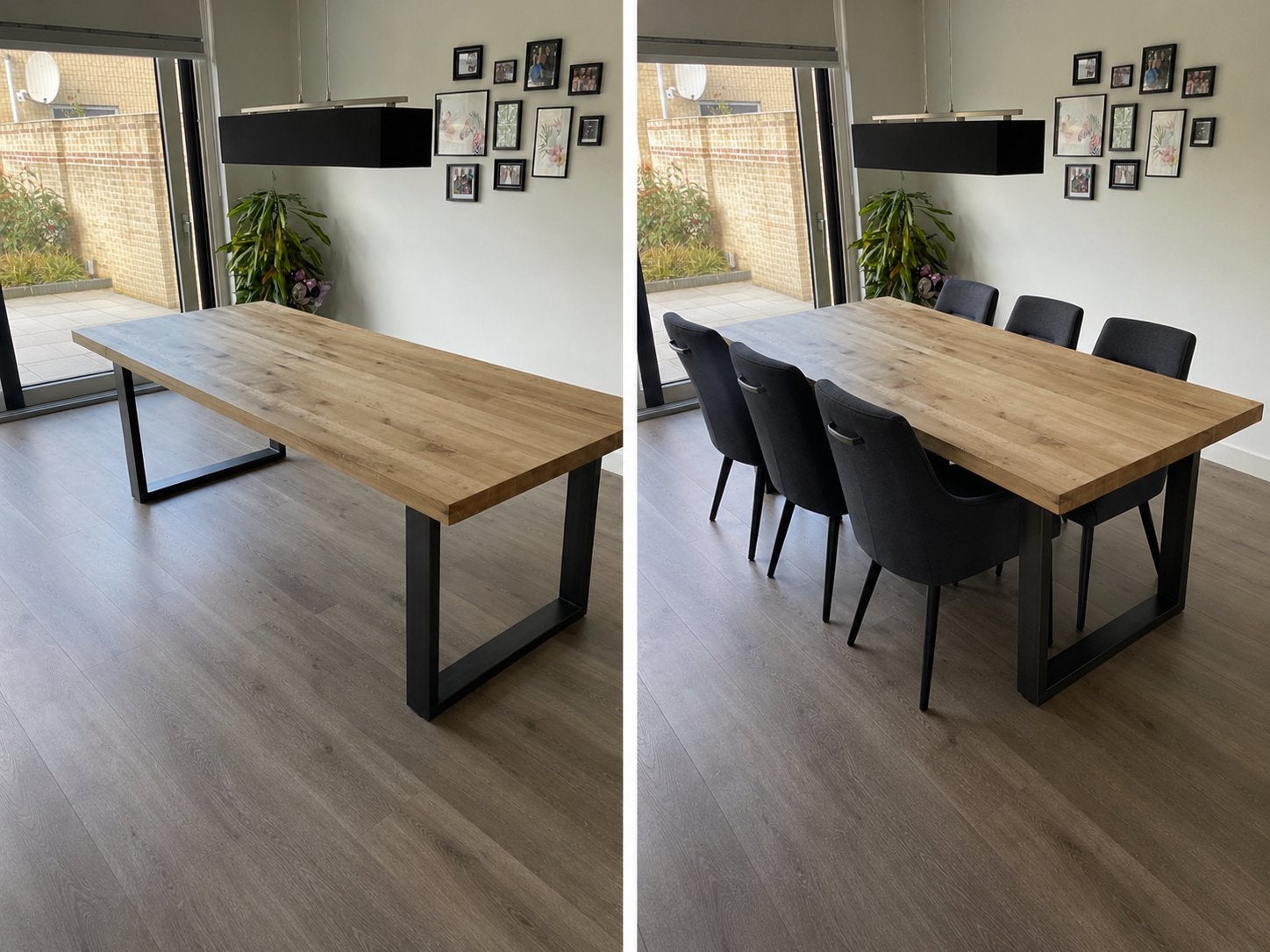 Goossens Wonen Eetkamertafel Blade Concept Eiken, Ophalen, Eikenhout, 200 cm of meer, 50 tot 100 cm