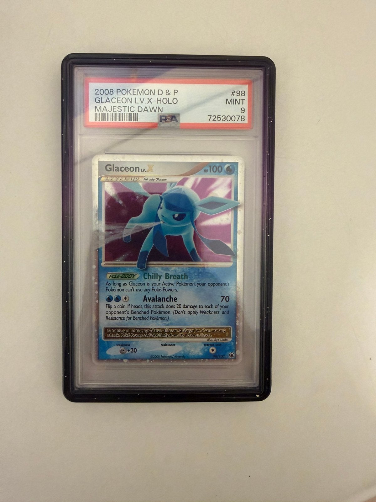 Pokemon Majestic Dawn Glaceon PSA9