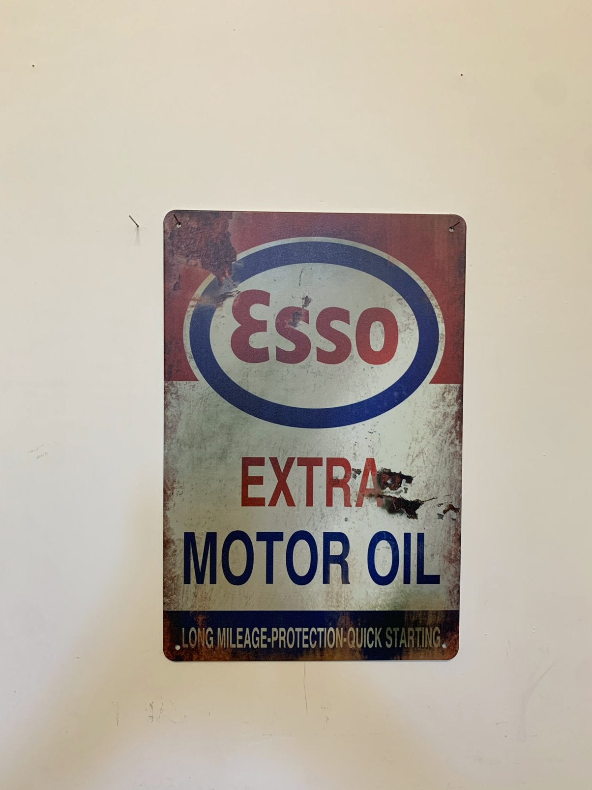 Esso Metalen Bord Vintage Decor Reclameborden garage mancave, Metaal, 30 cm, 20 cm, Meerkleurig