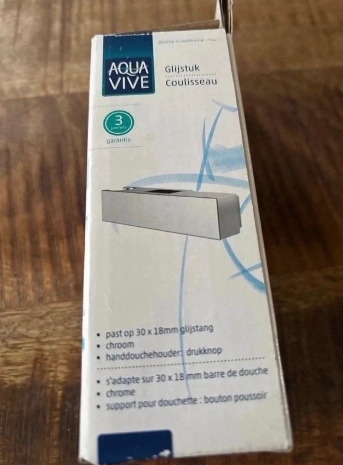 AquaVive Glijstuk (Coulisseau) Chroom voor Douchestang, Doe-het-zelf en Verbouw, Ophalen of Verzenden, Nieuw, Chroom, Douche