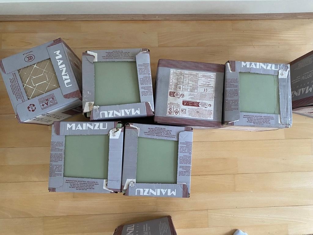 6m2 Vloer/wandtegel Ceramicconnection Burano Groen (20x20cm), Doe-het-zelf en Verbouw, Tegels, Ophalen, Keramiek, Nieuw, 5 tot 10 m²