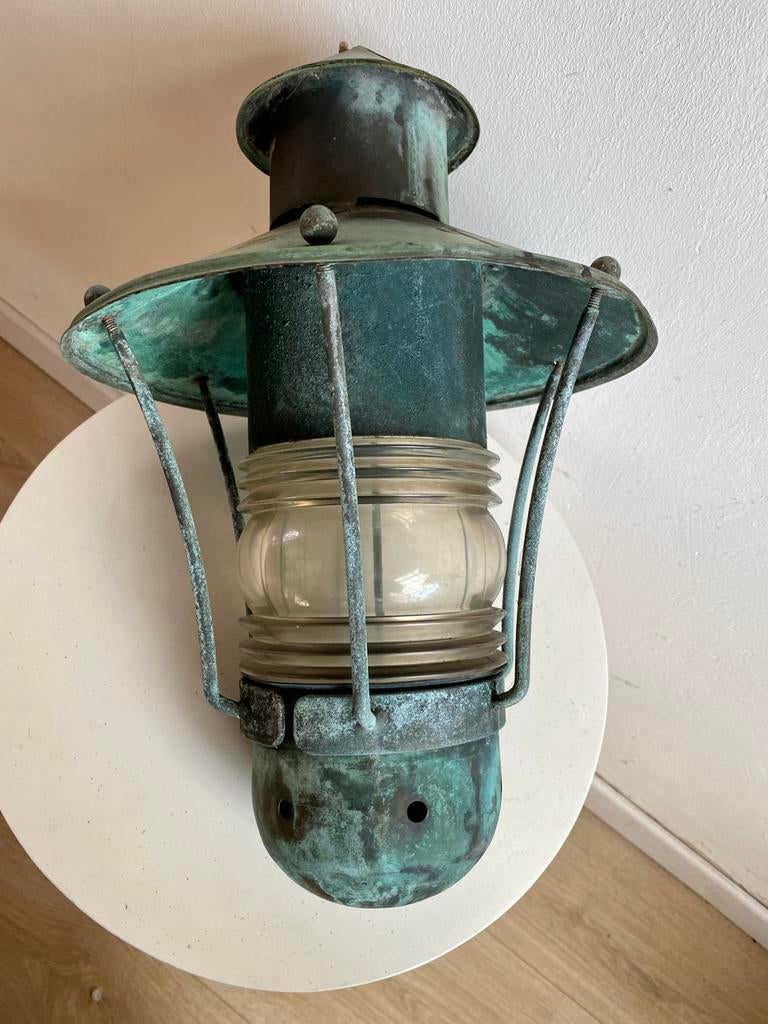 Antieke messing scheepslamp - koopje!, Ophalen of Verzenden