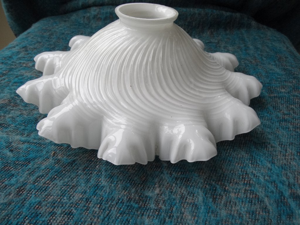 Wit glazen melkglas / opaline lampenkap, voor hanglamp, Antiek en Kunst, Ophalen